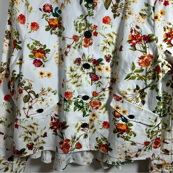 Disney Alice Through the Looking Glass Floral Pattern Button Jacket Size XL - Picture 3 of 15